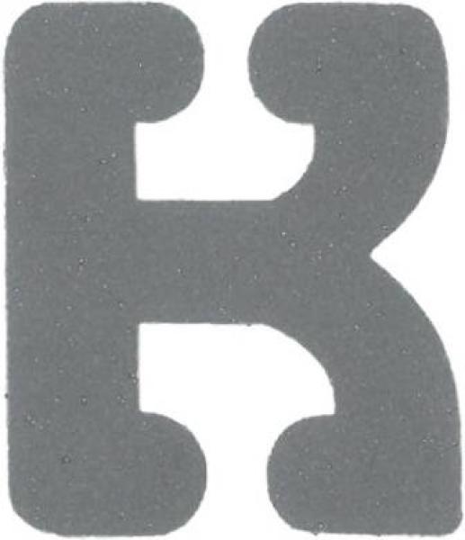 Bügelapplikation Reflex Buchstabe K  30x34mm